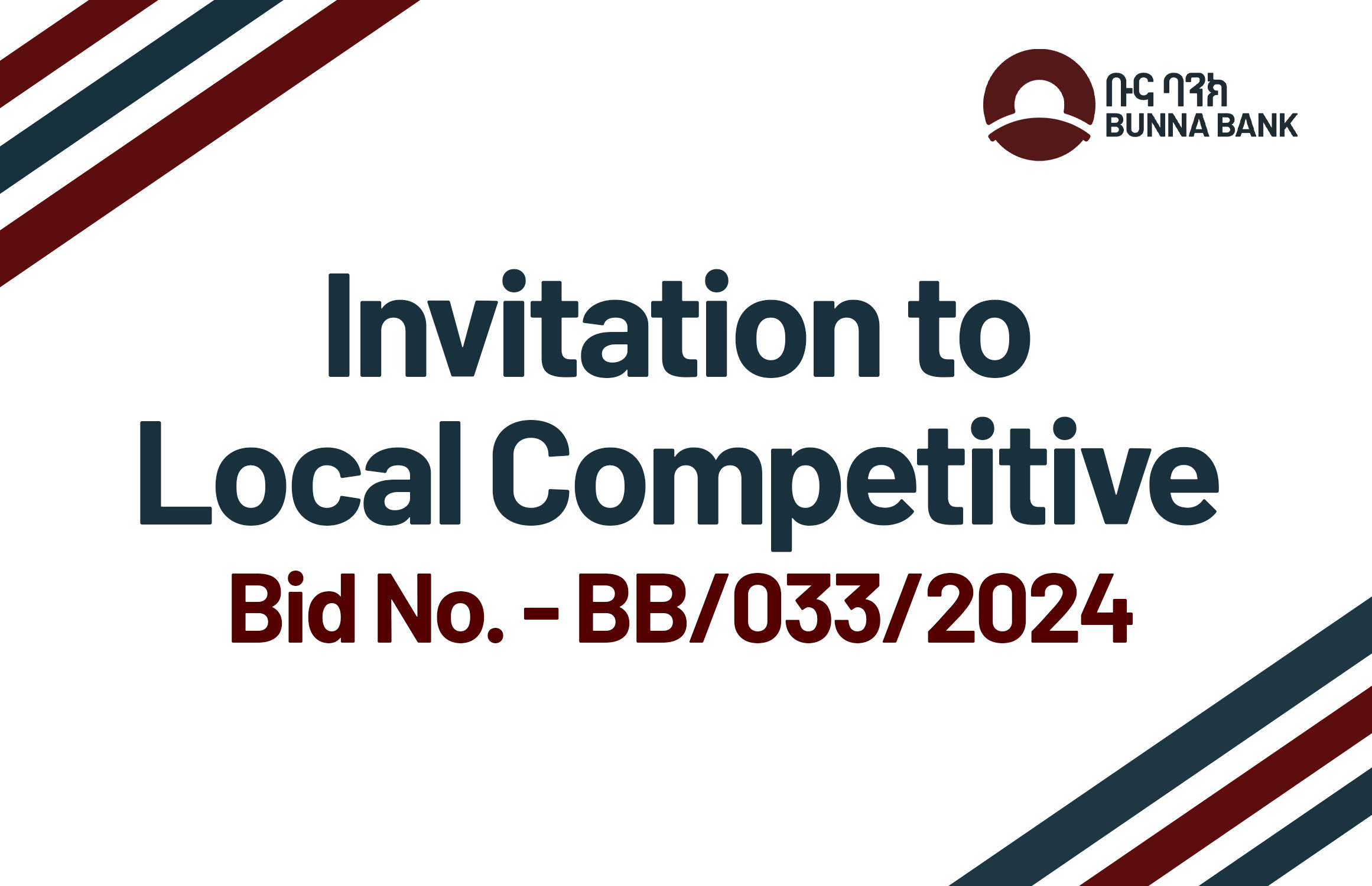 Invitation to Local Competitive Bid No. – BB/033/2024